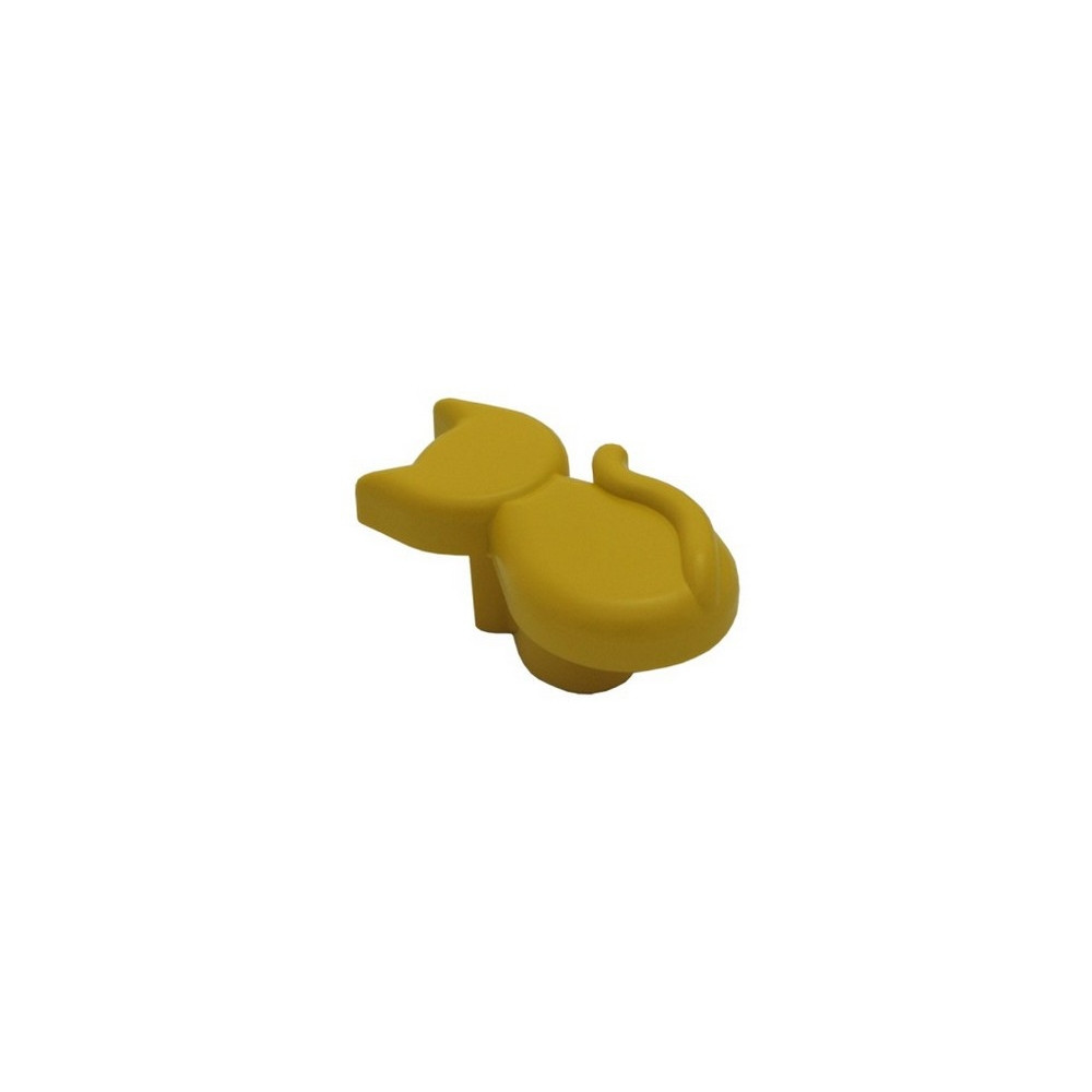 Plastová knopka Mačka Žltá