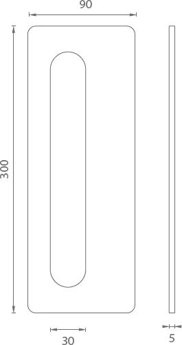 Mušla na sklenené posuvné dvere JNF IN.16.565.A